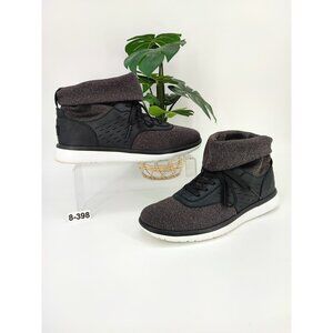 UGG Women's Islay Black High Top Stretch Lace Up Shoes Size 8.5 US